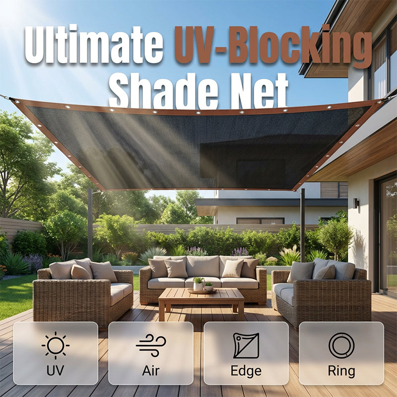 💥49% OFF🌿UV-Blocking HDPE Shade Net with Grommets✨