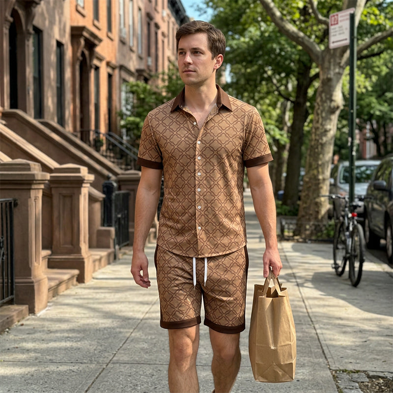 🎁2026 New Arrivals 49% OFF💥Men's Printed 2-Piece Summer Set