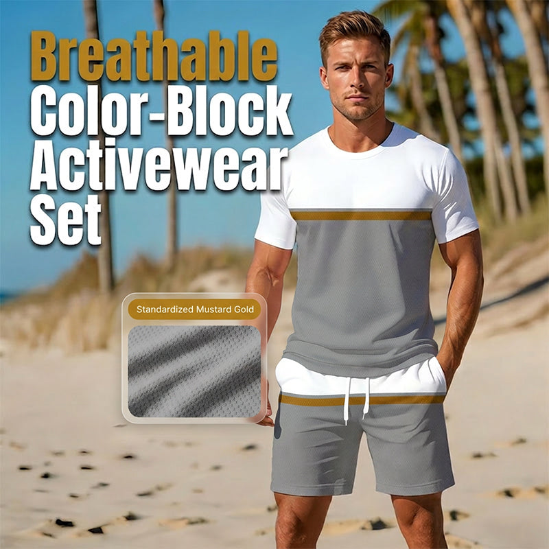 🎁2026 New Arrivals 49% OFF💥Men's Summer Color-Block Sportswear Set