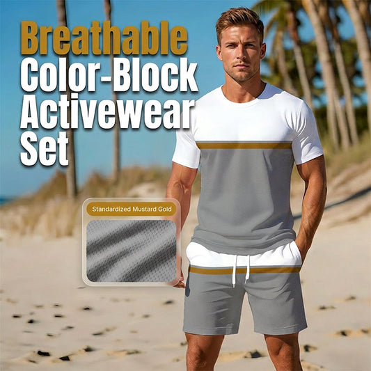 🎁2026 New Arrivals 49% OFF💥Men's Summer Color-Block Sportswear Set