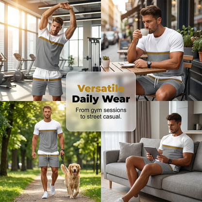 🎁2026 New Arrivals 49% OFF💥Men's Summer Color-Block Sportswear Set