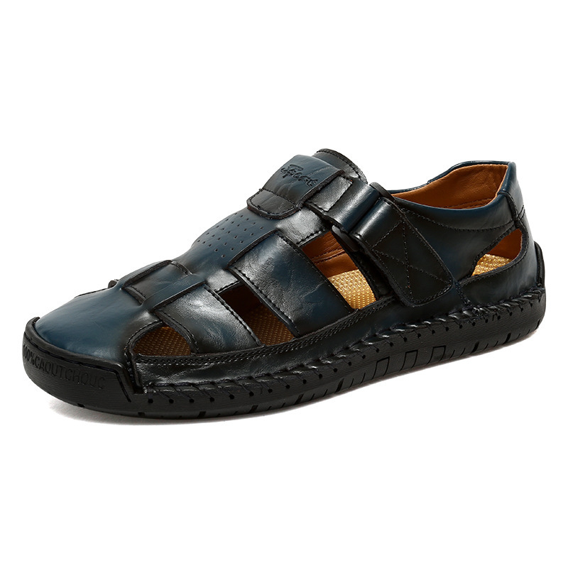 🎁2026 New Arrivals 49% OFF💥Men's Closed-Toe Beach Sandals – Breathable, Cushioned, Hook-and-Loop 🌊