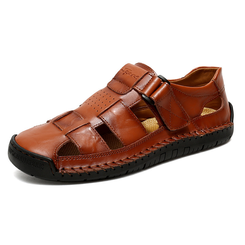 🎁2026 New Arrivals 49% OFF💥Men's Closed-Toe Beach Sandals – Breathable, Cushioned, Hook-and-Loop 🌊