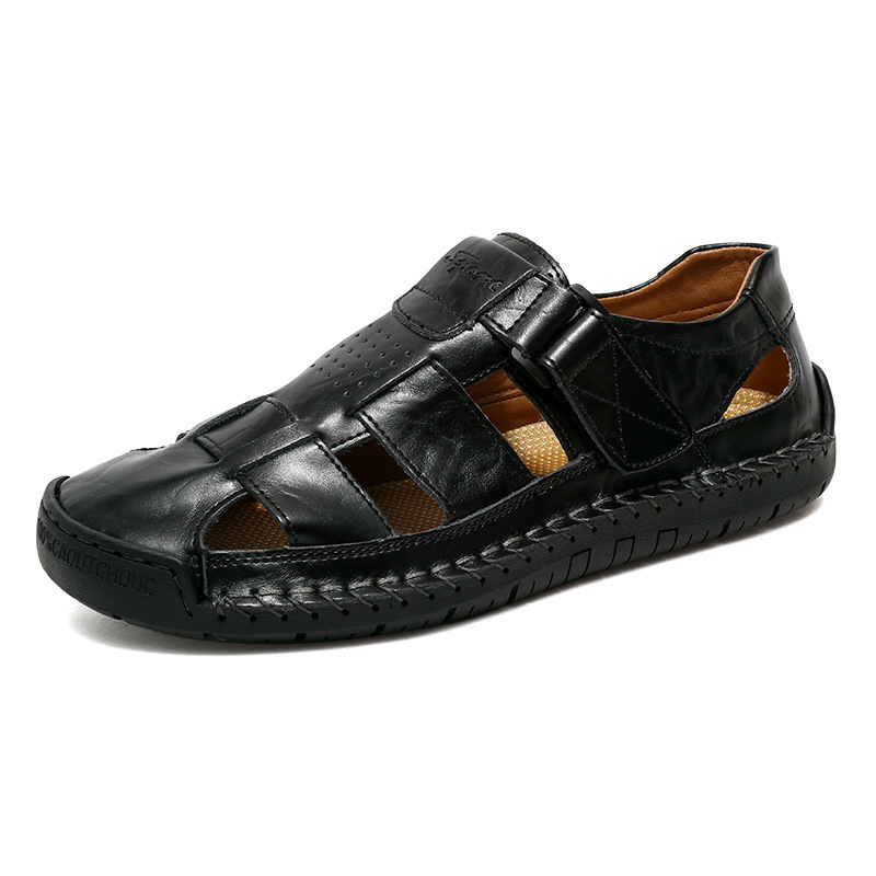 🎁2026 New Arrivals 49% OFF💥Men's Closed-Toe Beach Sandals – Breathable, Cushioned, Hook-and-Loop 🌊