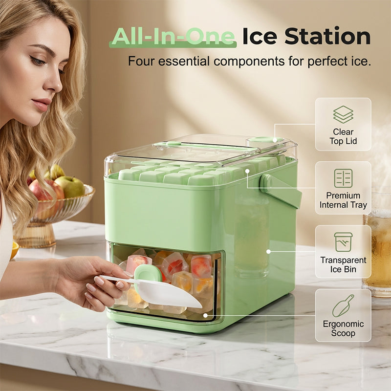 🔥49% OFF NOW! 🧊 Ditch the struggle. Press down, watch the ice plopinto the bin. Zero effort, max ice. 🚀