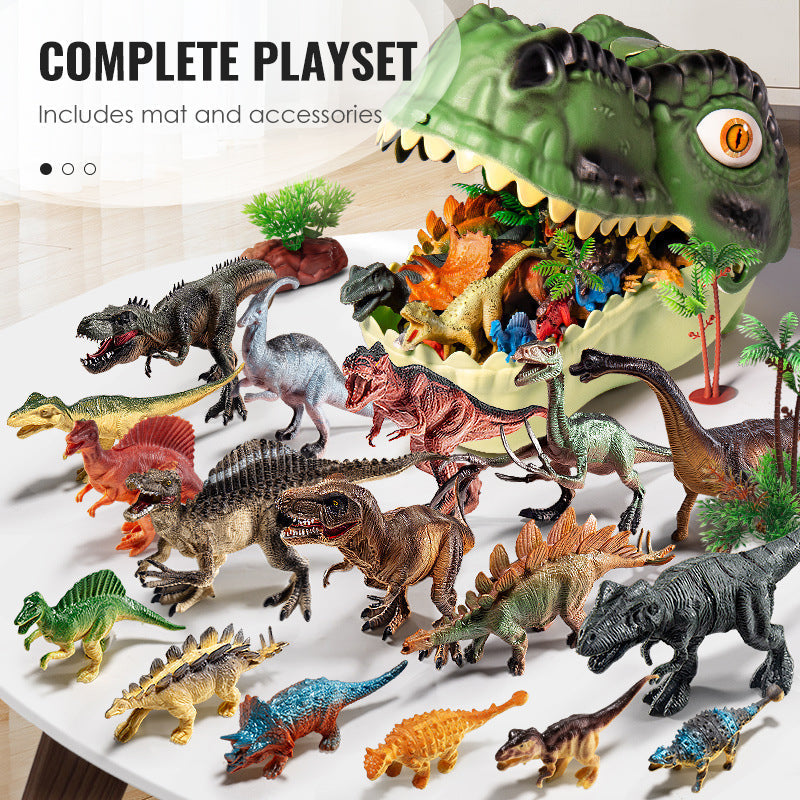 🥳2026 HOT SALE🥳💞50K+ SOLD! 🦖🎁 49% OFF! Kids Fun & Educational Dinosaur Toy Kit – T‑Rex head storage box keeps toys organised. Lifelike figures, waterproof & durable – sparks imagination & learning! 🧩✨