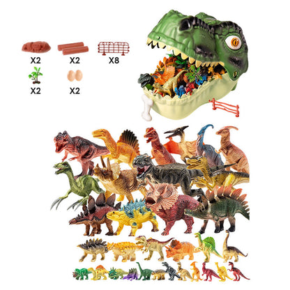 🥳2026 HOT SALE🥳💞50K+ SOLD! 🦖🎁 49% OFF! Kids Fun & Educational Dinosaur Toy Kit – T‑Rex head storage box keeps toys organised. Lifelike figures, waterproof & durable – sparks imagination & learning! 🧩✨