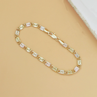 💎 LIMITED-TIME 49% OFF! ✨ Unisex Tri-Color Link Bracelet – Gold/Rose/Silver, Faceted Cut, Lobster Clasp 🖤