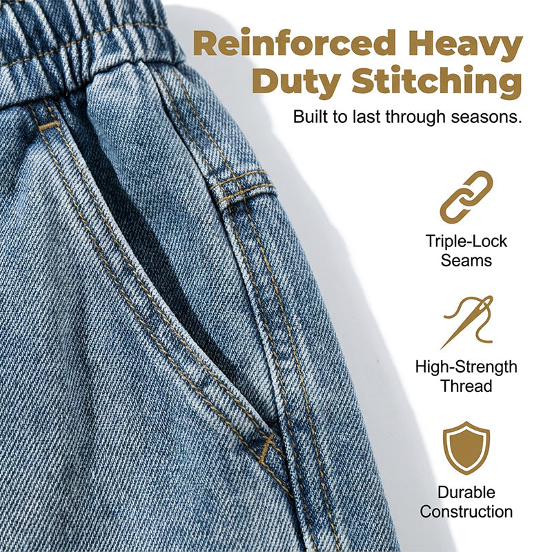 🩳 49% OFF NOW! 🏙️ Men's Loose Denim Cargo Shorts – High street style & adjustable fit – Durable cotton, perfect for skatepark or summer streets 🛹