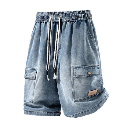 🩳 49% OFF NOW! 🏙️ Men's Loose Denim Cargo Shorts – High street style & adjustable fit – Durable cotton, perfect for skatepark or summer streets 🛹