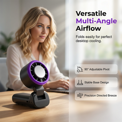 🌬️ LIMITED-TIME 49% OFF! ✨ 199-Speed Handheld Fan – Digital Display, Frost Surface, Adjustable Head 🌡️