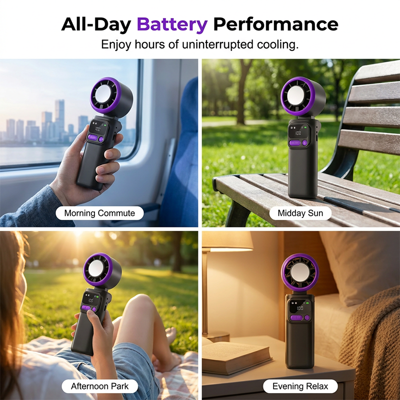 🌬️ LIMITED-TIME 49% OFF! ✨ 199-Speed Handheld Fan – Digital Display, Frost Surface, Adjustable Head 🌡️