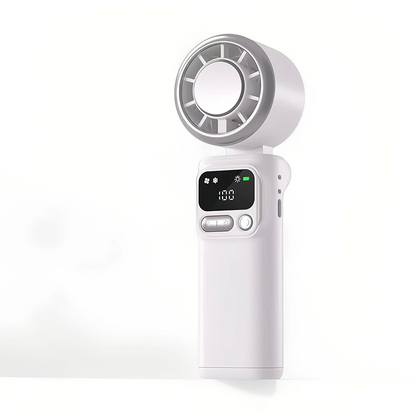 🌬️ LIMITED-TIME 49% OFF! ✨ 199-Speed Handheld Fan – Digital Display, Frost Surface, Adjustable Head 🌡️