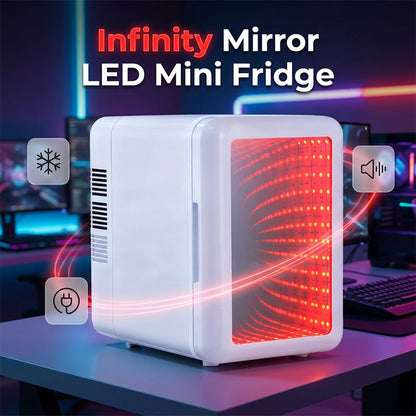 🥳 49% OFF! 🥳Infinity Mirror Mini Fridge for Car & Home
