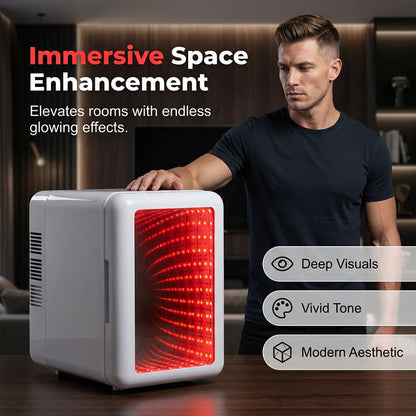 🥳 49% OFF! 🥳Infinity Mirror Mini Fridge for Car & Home
