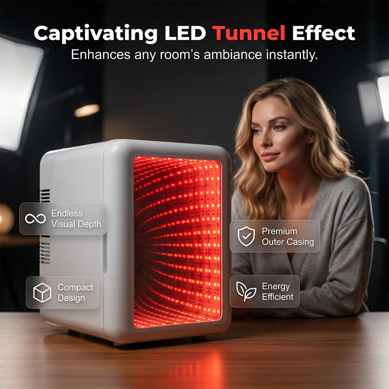 🥳 49% OFF! 🥳Infinity Mirror Mini Fridge for Car & Home