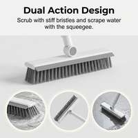 🧹 2-in-1 Grout & Corner Scrubber Brush with Squeegee