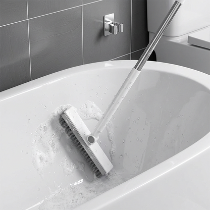 🧹 2-in-1 Grout & Corner Scrubber Brush with Squeegee