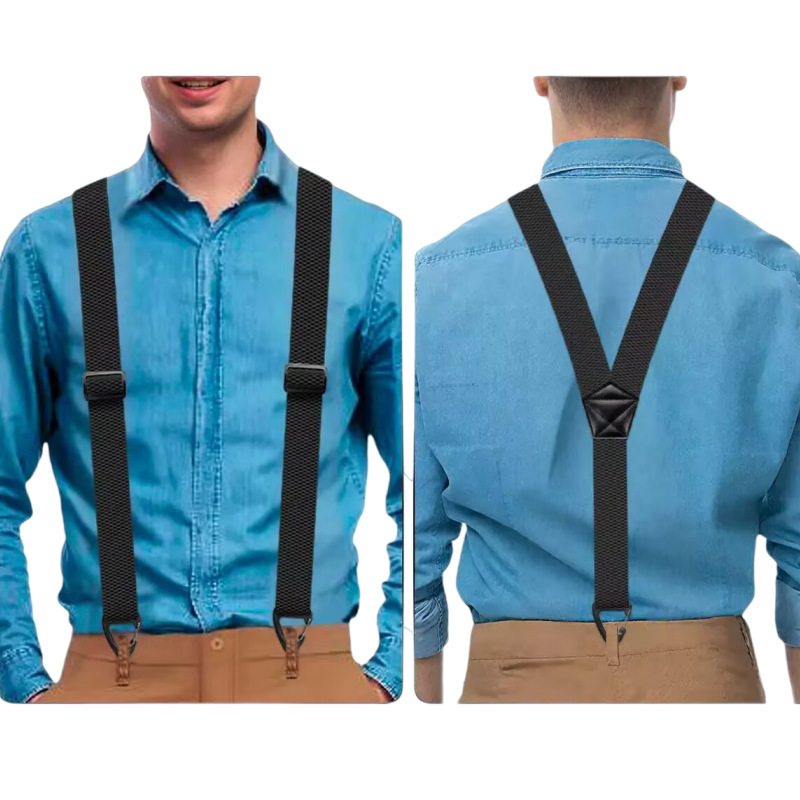 👔✅ 49% OFF! Men's X-Back Suspenders with Hook Clips – Adjustable & Heavy-Duty
