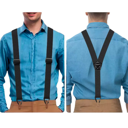 👔✅ 49% OFF! Men's X-Back Suspenders with Hook Clips – Adjustable & Heavy-Duty