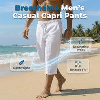 👖 LIMITED-TIME 49% OFF! 💥 Men's Casual Capri Pants with Drawstring Waist – Breathable, Ultra-Soft, Deep Pockets ✨
