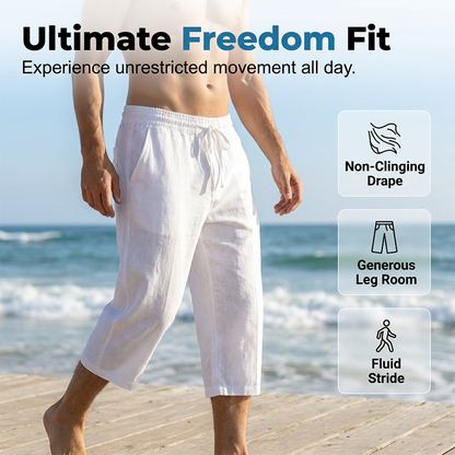 👖 LIMITED-TIME 49% OFF! 💥 Men's Casual Capri Pants with Drawstring Waist – Breathable, Ultra-Soft, Deep Pockets ✨