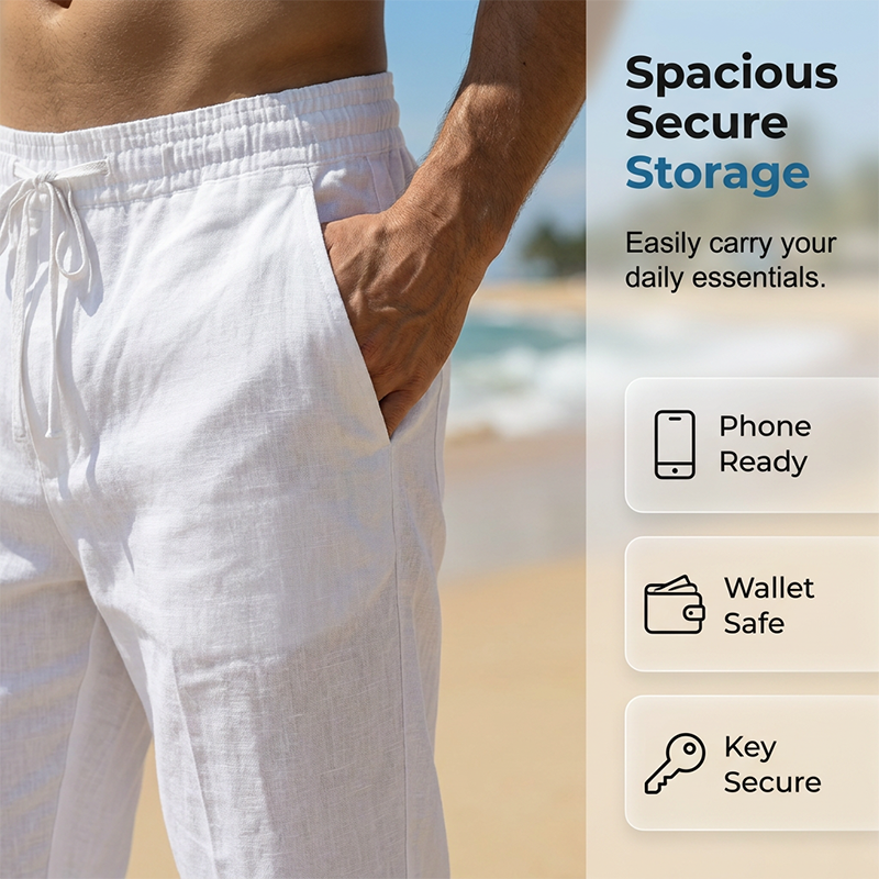👖 LIMITED-TIME 49% OFF! 💥 Men's Casual Capri Pants with Drawstring Waist – Breathable, Ultra-Soft, Deep Pockets ✨