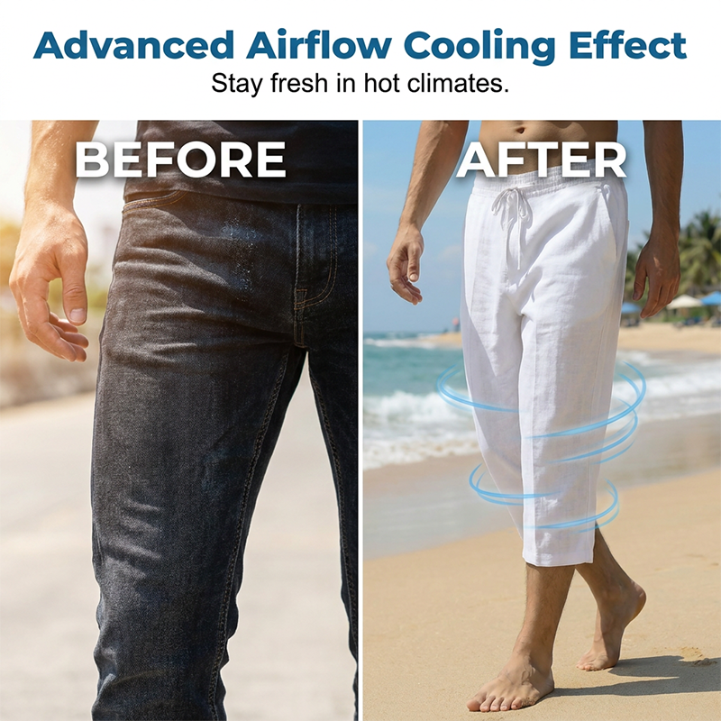 👖 LIMITED-TIME 49% OFF! 💥 Men's Casual Capri Pants with Drawstring Waist – Breathable, Ultra-Soft, Deep Pockets ✨
