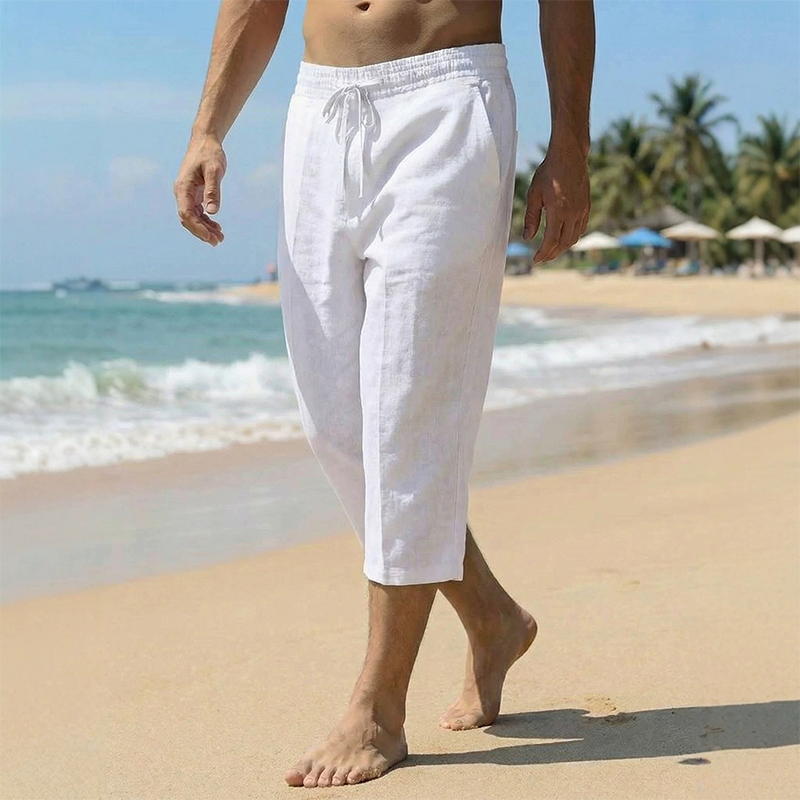 👖 LIMITED-TIME 49% OFF! 💥 Men's Casual Capri Pants with Drawstring Waist – Breathable, Ultra-Soft, Deep Pockets ✨