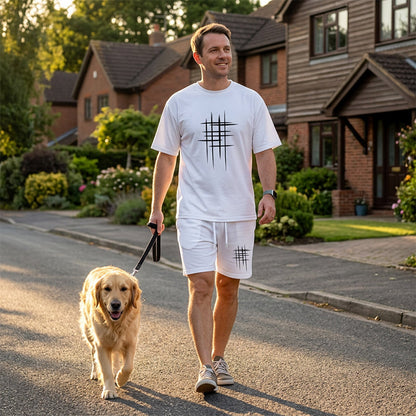 Men's Casual Top & Shorts 2-Piece Set – Loose Fit, Breathable & Fade-Resistant Graphic Print 😎👕