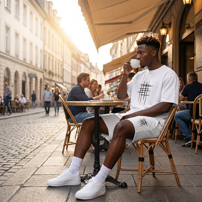 Men's Casual Top & Shorts 2-Piece Set – Loose Fit, Breathable & Fade-Resistant Graphic Print 😎👕