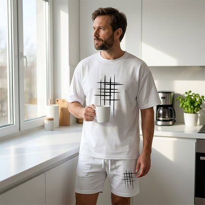 Men's Casual Top & Shorts 2-Piece Set – Loose Fit, Breathable & Fade-Resistant Graphic Print 😎👕