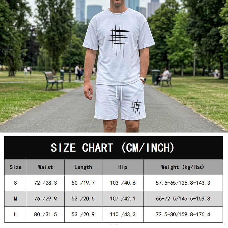Men's Casual Top & Shorts 2-Piece Set – Loose Fit, Breathable & Fade-Resistant Graphic Print 😎👕