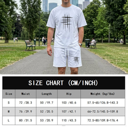Men's Casual Top & Shorts 2-Piece Set – Loose Fit, Breathable & Fade-Resistant Graphic Print 😎👕