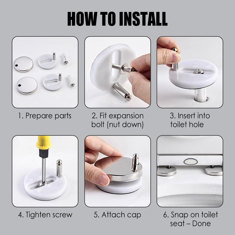 📢📢49% OFF !! ⏰Universal Toilet Seat Mounting Bolts