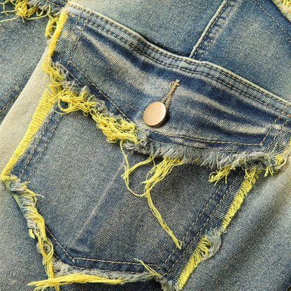 🎁2026 New Arrivals 49% OFF💥Men's Deconstructed Frayed Flare Jeans – Heavy Distressing, Vintage Wash, Patchwork Details ✨