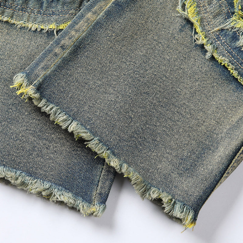 🎁2026 New Arrivals 49% OFF💥Men's Deconstructed Frayed Flare Jeans – Heavy Distressing, Vintage Wash, Patchwork Details ✨
