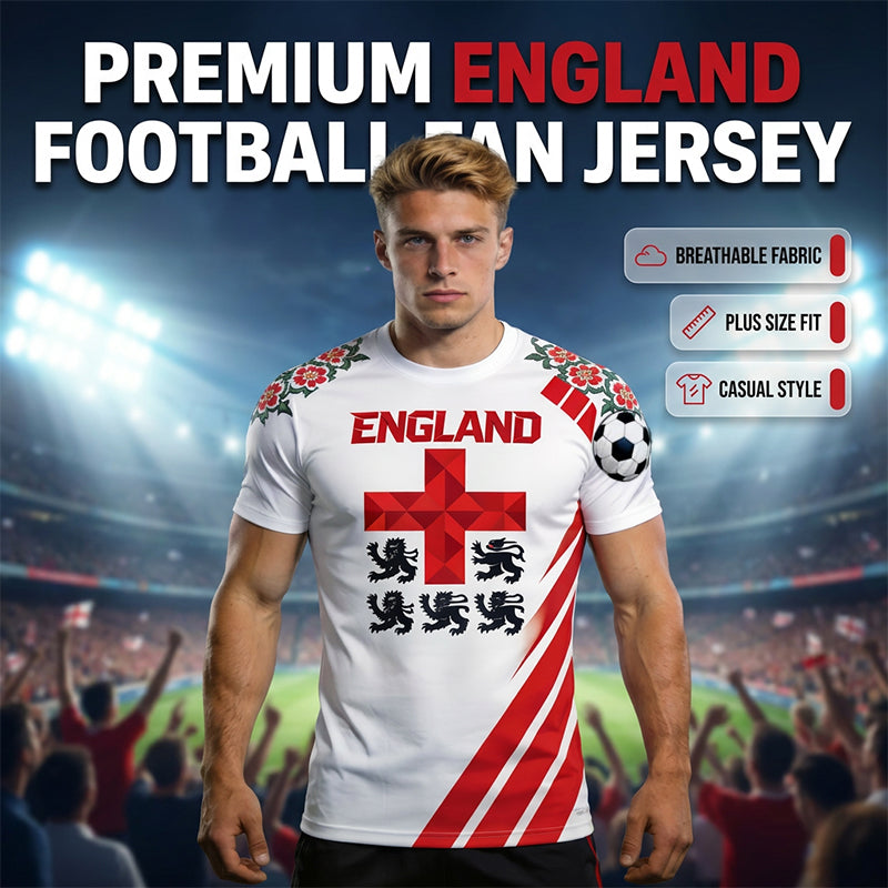 👕 49% OFF NOW! ⏰ Premium England Football Fan Jersey – Breathable & lightweight – Official team colours, perfect for match day or training – show your pride ⚽🏆