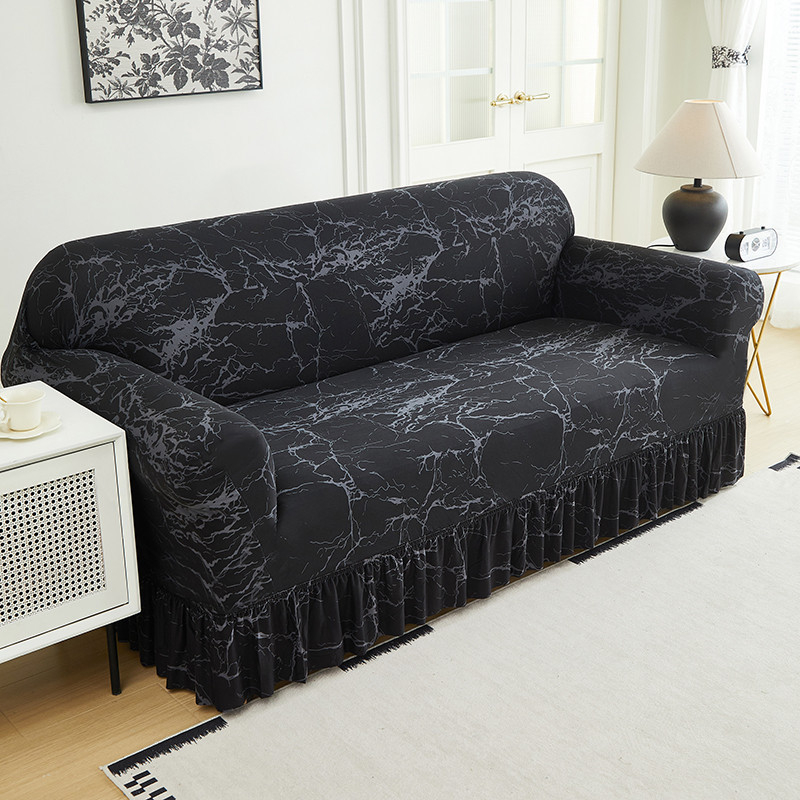 📢📢49% OFF !! ⏰High-Stretch Sofa Slipcover – Ruffled Hem & Full Protection