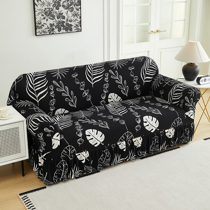 📢📢49% OFF !! ⏰High-Stretch Sofa Slipcover – Ruffled Hem & Full Protection