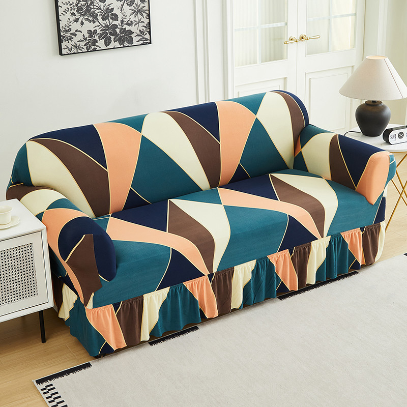 📢📢49% OFF !! ⏰High-Stretch Sofa Slipcover – Ruffled Hem & Full Protection