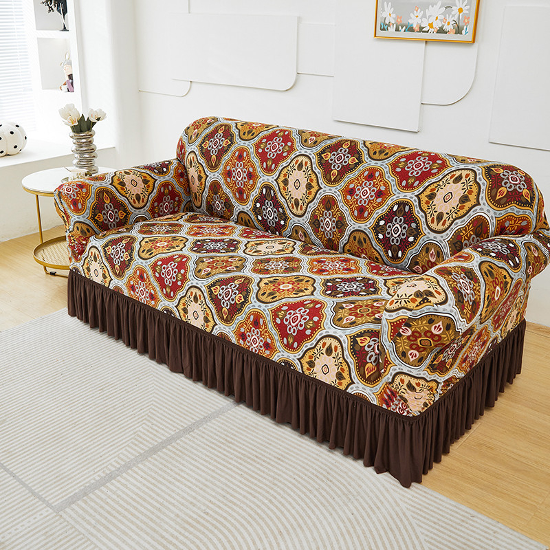 📢📢49% OFF !! ⏰High-Stretch Sofa Slipcover – Ruffled Hem & Full Protection
