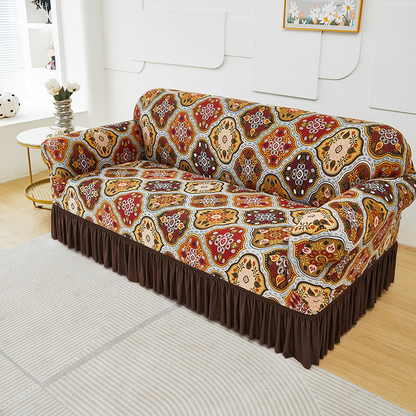 📢📢49% OFF !! ⏰High-Stretch Sofa Slipcover – Ruffled Hem & Full Protection