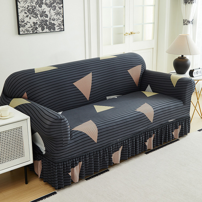 📢📢49% OFF !! ⏰High-Stretch Sofa Slipcover – Ruffled Hem & Full Protection
