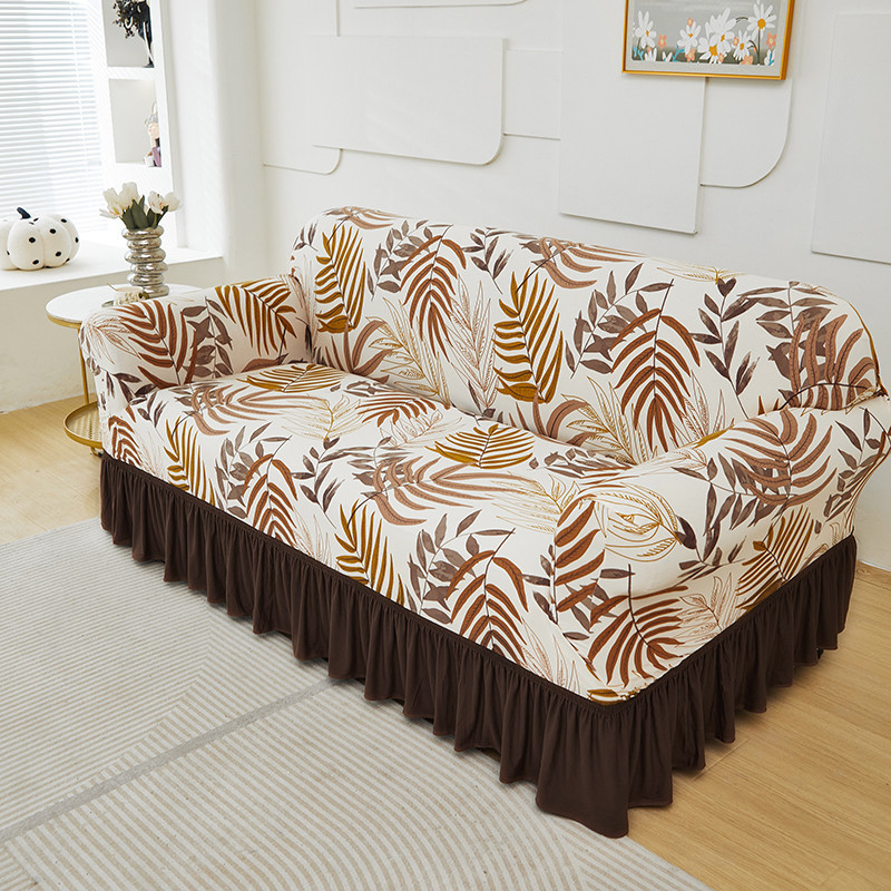 📢📢49% OFF !! ⏰High-Stretch Sofa Slipcover – Ruffled Hem & Full Protection