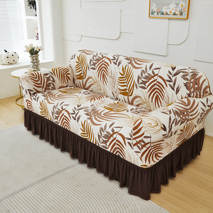 📢📢49% OFF !! ⏰High-Stretch Sofa Slipcover – Ruffled Hem & Full Protection