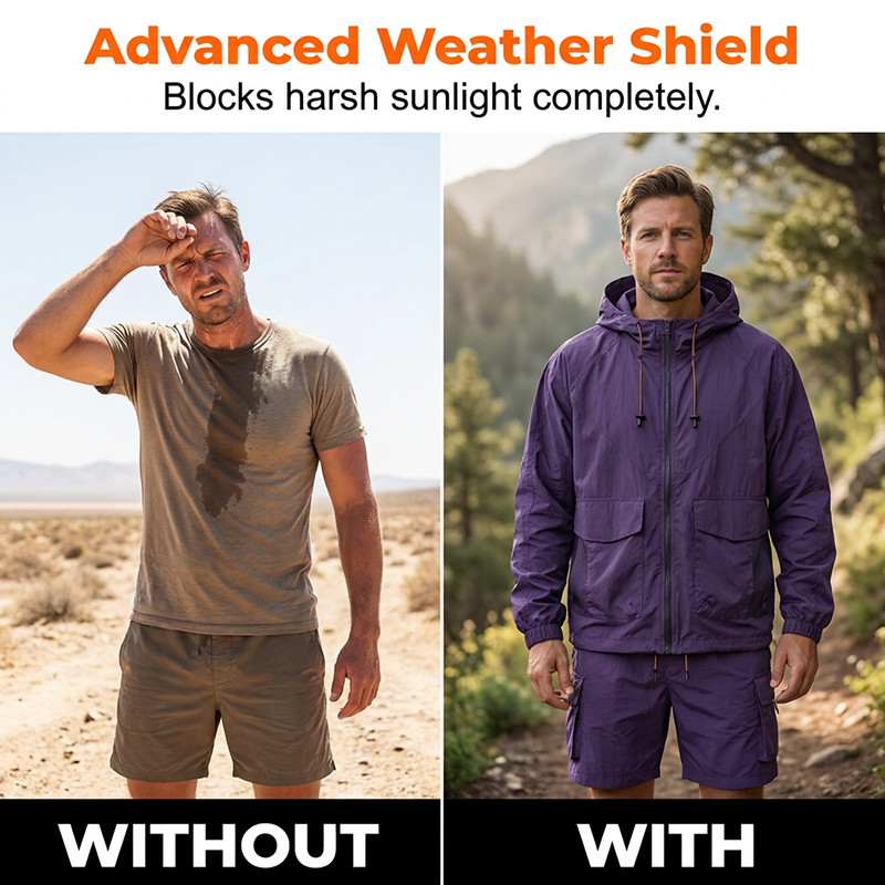 🧥 49% OFF NOW! 🏔️ Unisex Mountain Style Ice Cooling Sun Protection Jacket – Breathable, Cargo Pockets & Weather Shield 🛡️