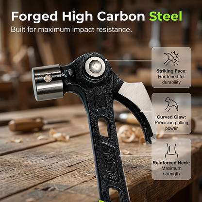 🔨 49% OFF NOW! 🏗️ Heavy-Duty Multi-Purpose Claw Hammer – Trade-grade & heat-treated – Anti-slip grip, perfect for framing, demolition or DIY – durable and balanced 🛠️