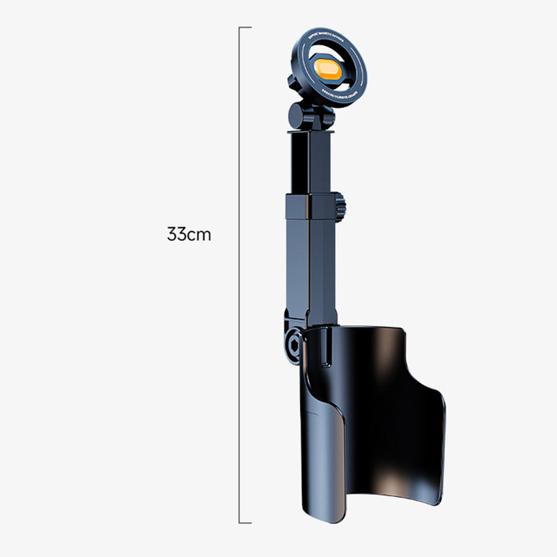 N52 Magnetic Car Mount with Cup Holder Base – 360° Adjustable, One-Hand Use & Drink-Friendly Design 🚗📱