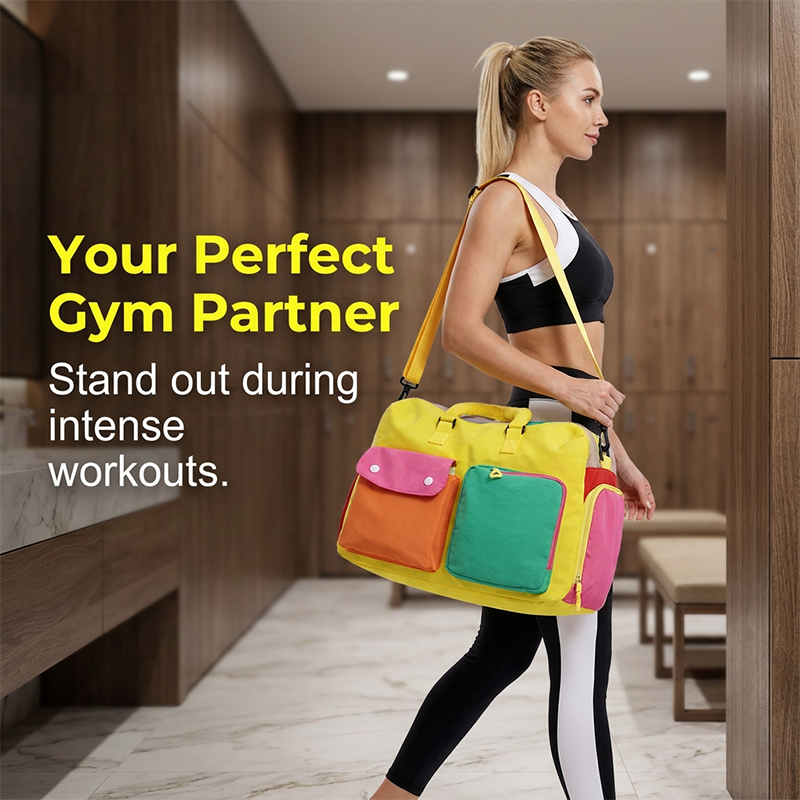 🎒 49% OFF NOW! 🏆 Casual Color Block Overnight Bag – Spacious & durable – Perfect for gym, travel or weekend trips – lightweight with carry handles 🧳